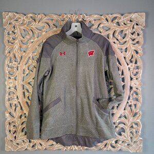 Under Armour Wisconsin Badgers Grey lightweight jacket Size M